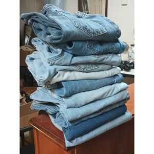Lot of 11 Mens Jeans Assorted Sizes Brands Levi Wrangler Lee Work Wear Reseller
